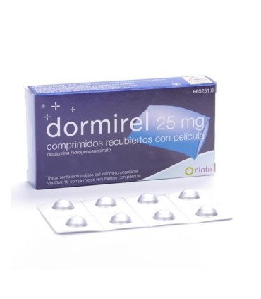 Dormirel 25 mg 16 comprimidos recubiertos