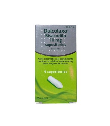 Dulcolaxo bisacodilo 10 mg 6 supositorios