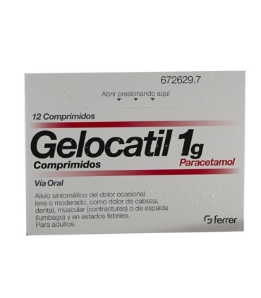 Gelocatil 1 g 10 comprimidos