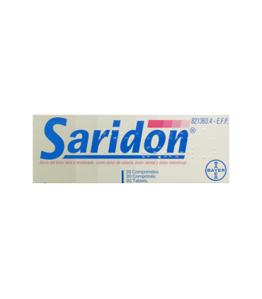 SARIDON 250 MG/150 MG/50 MG 20 COMPRIMIDOS