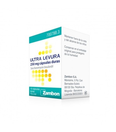 Ultra-levura 250 mg 10 capsulas