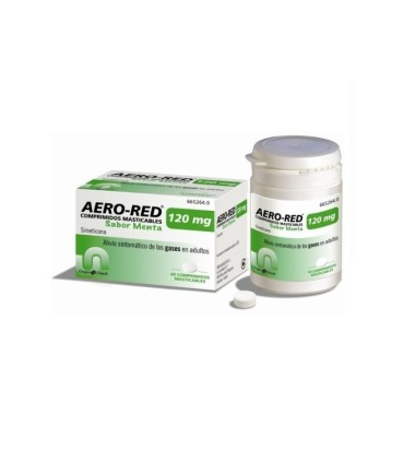 Aero red 120 mg 40 comprimidos masticables menta