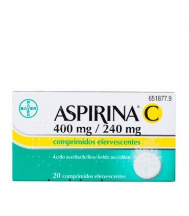 Aspirina c 400/240 mg 20 comprimidos efervescentes