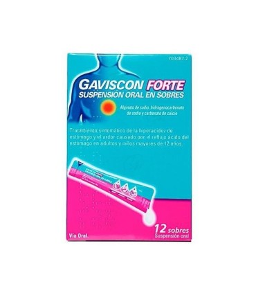 Gaviscon forte 12 sobres suspension oral 10 ml