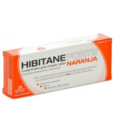 Hibitane forte 20 comprimidos para chupar naranja