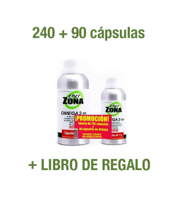 EnerZona Omega 3 RX (240 + 48 Cápsulas) + Libro de Regalo