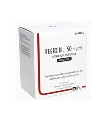 Regaxidil 50mg/ml solucion cutanea 3 frascos 60 ml