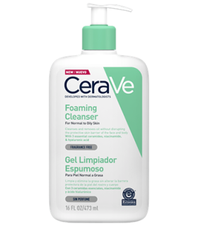CERAVE GEL LIMPIADOR ESPUMOSO  473 ML