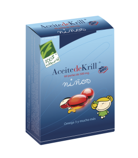 Aceite de Krill NKO® niños 60 perlas de 300mg en blister CIEN POR CIEN NATURAL