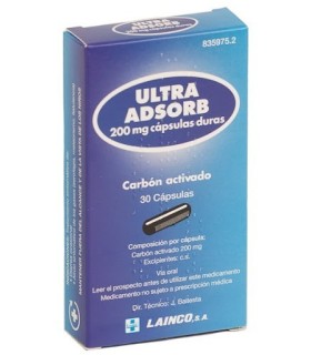 Ultra adsorb 200 mg 30 capsulas