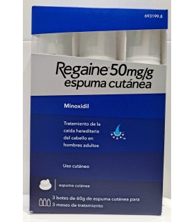 REGAINE MEDICAMENTO50MG/G ESPUMA CUTÁNEA 3 AEROSOLES 60 G