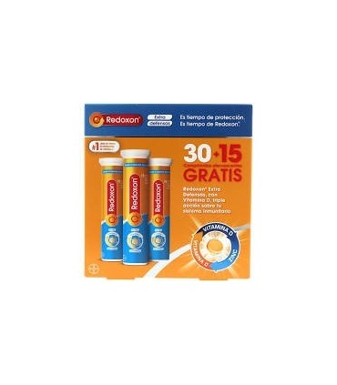 REDOXON EXTRA DEFENSAS VITAMINA C + ZINC  NARANJA 45+15  COMPRIMIDOS EFERVESCENTES