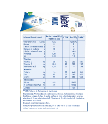 MERITENE INMUNO CELLTRIENT  21 SOBRES 2,5 G