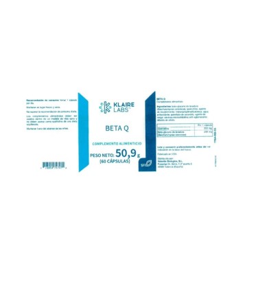 BETA Q 60 CAPSULAS KLAIRE LABS