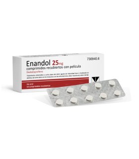 ENANDOL 25 MG 10 COMPRIMIDOS RECUBIERTOS