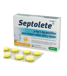 Septolete 3mg/1mg pastillas para chupar sabor miel y limón