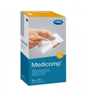 MEDICOMP COMPRESAS DE TEJIDO NO TEJIDO ESTERILES  50 UNIDADES 20 CM X 10 CM