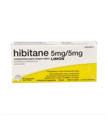 Hibitane forte 20 comprimidos para chupar limon