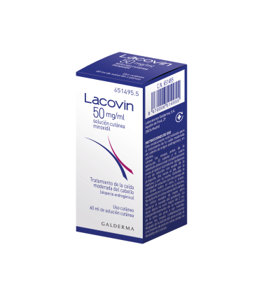 Lacovin 50 mg/ml solucion cutanea 1 frasco 60 ml