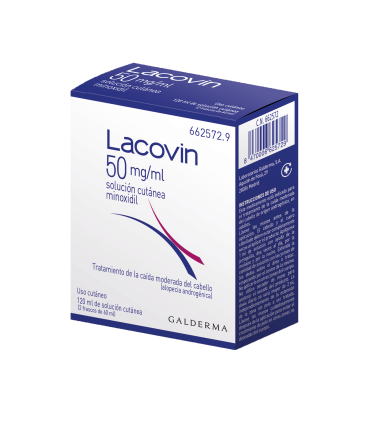 Lacovin 50 mg/ml solucion cutanea 2 frascos 60 ml
