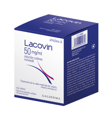 Lacovin 50 mg/ml solucion cutanea 4 frascos 60 ml