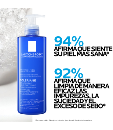 TOLERIANE CREMA-ESPUMA LIMPIADOR DOBLE HIDRATANTE PURIFICANTE  1 BOTE 400 ML