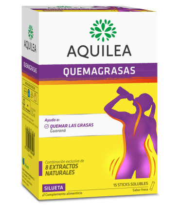 AQUILEA QUEMAGRASAS  15 STICKS SABOR FRESA