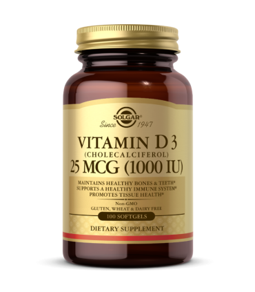 VITAMINA D3 1000UI 100 CAPSULAS SOLGAR