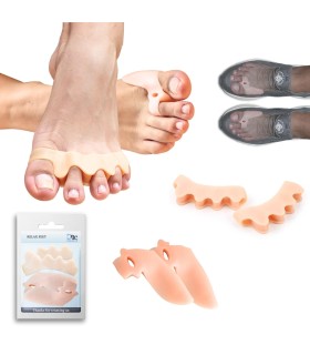 SEPARADOR DE DEDOS Y CORRECTOR DE JUANETES 2 PARES 4 U RELAX FEET