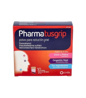 PHARMAGRIP TOS Y CONGESTION 10 SOBRES POLVO PARA SOLUCION ORAL