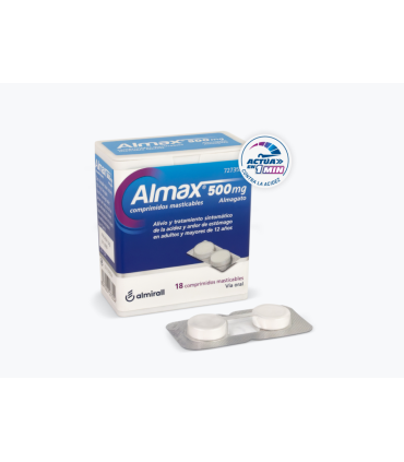Almax 500mg 18 comprimidos masticables monodosis