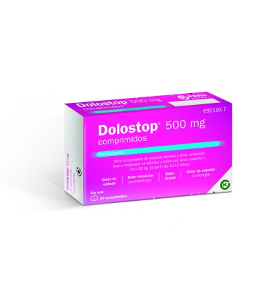 DOLOSTOP 500 MG 20 COMPRIMIDOS