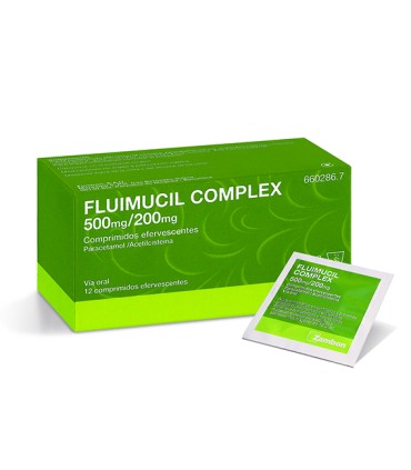Fluimucil complex 500/200 mg 12 comprimidos efervescentes