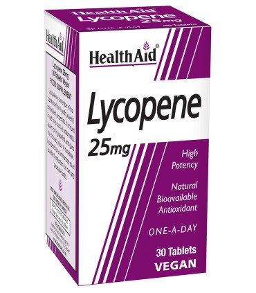 Lycopene 25 mg HealthAid 30 comprimidos.