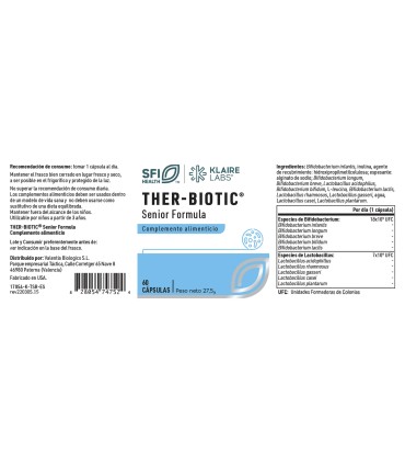 THER-BIOTIC® SENIOR FORMULA 60 Cápsulas Klaire labs.
