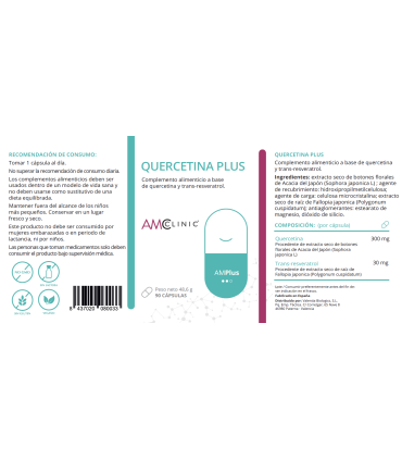 QUERCETINA PLUS 60 CAPS. AMCLINIC