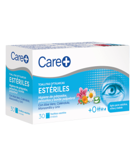 CARE+ TOALLITAS OFTALMICAS ESTERILES  30 TOALLITAS