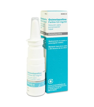OXIMETAZOLINA FARLINE 0,5 MG/ML SOLUCION PARA PULVERIZACION NASAL 1 FRASCO 15 ML