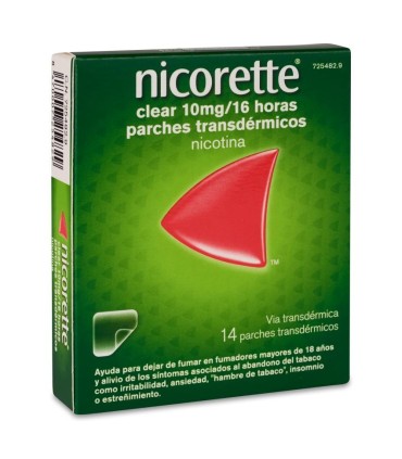 NICORETTE CLEAR 10 MG/16 H 14 PARCHES TRANSDERMICOS 15,75 MG