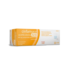 CINFAMUCOL ACETILCISTEINA FORTE 600 MG 20 COMPRIMIDOS EFERVESCENTES