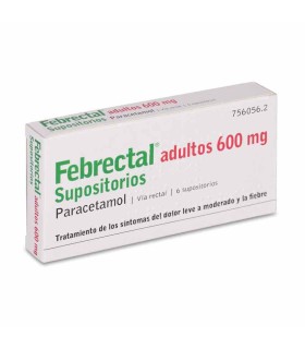 FEBRECTAL ADULTOS 600 MG 6 SUPOSITORIOS