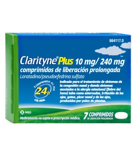 Clarityne plus 10/240 mg 7 comprimidos liberacion prolongada