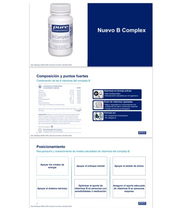 PURE ENCAPSULATIONS B COMPLEX 60 CÁPS VEGETALES