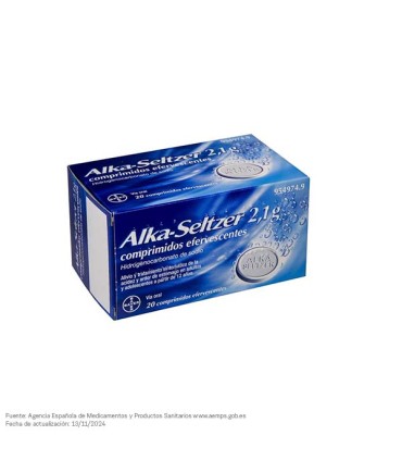Alka-seltzer 2.1 g 20 comprimidos efervescentes
