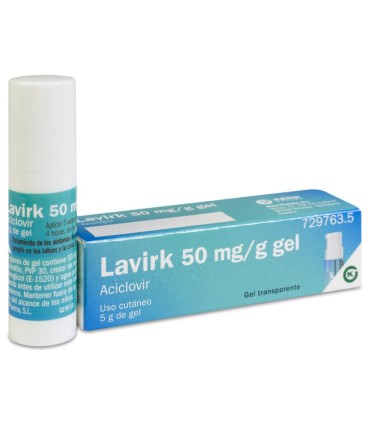 LAVIRK 50 MG/G GEL CUTANEO 1 TUBO 5 G + BOMBA DOSIFICADORA