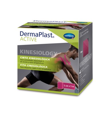 Cinta kinesiológica Dermaplast Active rosa 5m x 5cm