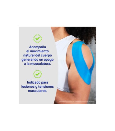 CINTA KINESIOLOGICA DERMAPLAST ACTIVE 1 UNIDAD 5 M X 5 CM COLOR ROSA