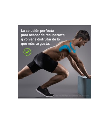 CINTA KINESIOLOGICA DERMAPLAST ACTIVE 1 UNIDAD 5 M X 5 CM COLOR AZUL