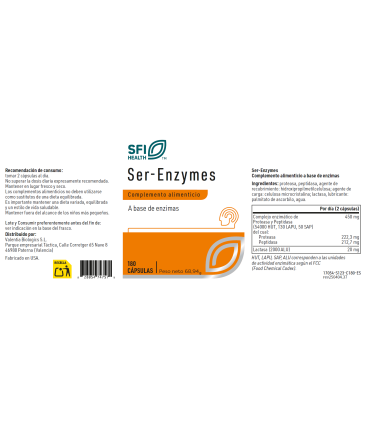 SER-ENZYMES 180 Cápsulas KLAIRE LABS