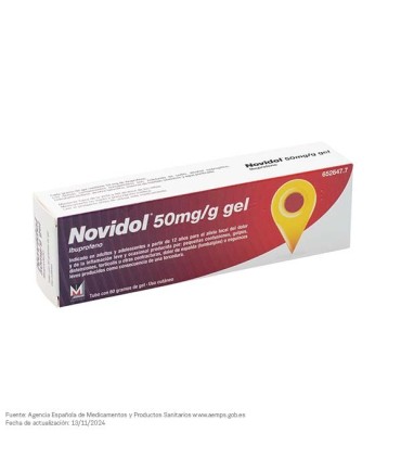 NOVIDOL 50 MG/G GEL CUTANEO 1 TUBO 60 G